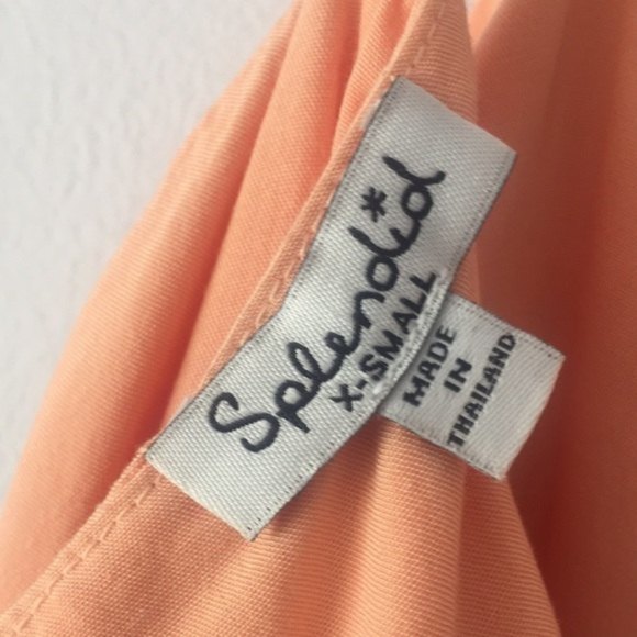 NWT Splendid Rosette Voile Popover Dress Peach XS - Picture 8 of 10